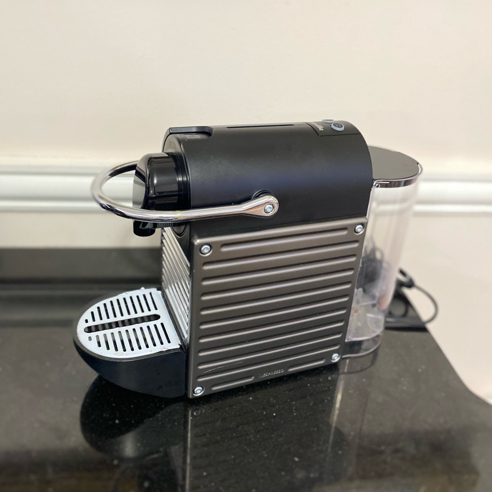 Nespresso Espresso Machine in Black and Silver